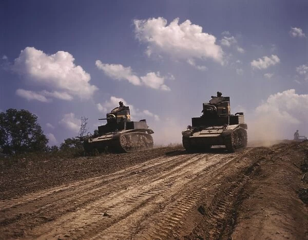 June 1942 - M3 Stuart light tanks at Fort Knox, Kentucky