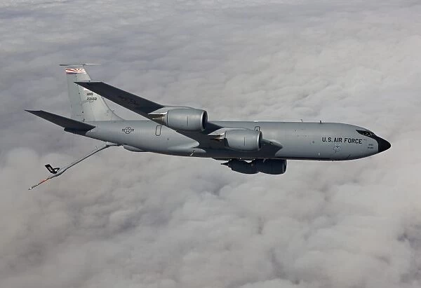 A KC-135R flies a training mission over Arizona