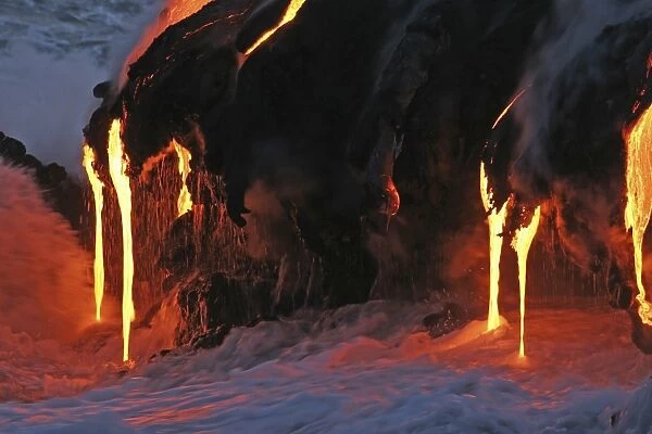 Kilauea lava flow sea entry, Big Island, Hawaii