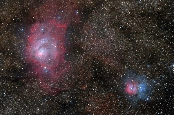 The Lagoon Nebula and Trifid Nebula