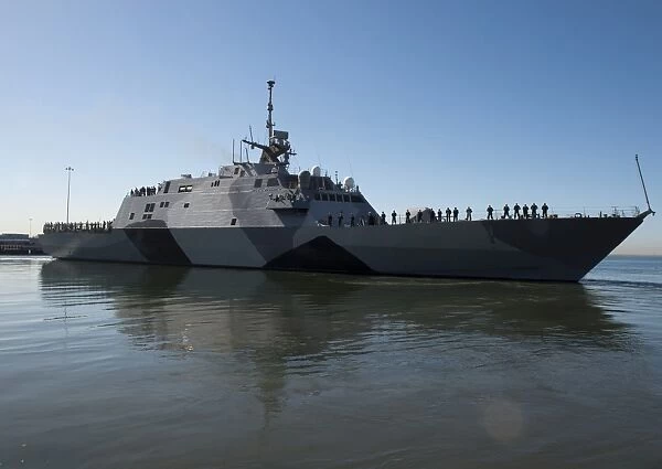 The littoral combat ship USS Freedom departs San Diego Bay
