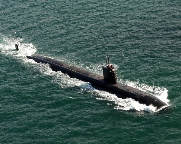 The Los Angeles-class fast attack submarine USS Asheville