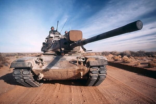 M-60 Battle Tank In Motion