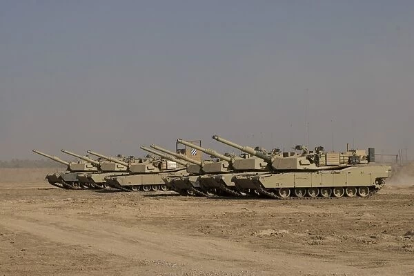 M1 Abrams tanks at Camp Warhorse