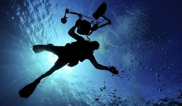A member of the combat camera underwater photo team