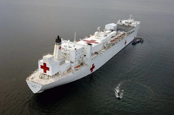 The Military Sealift Command hospital ship USNS Mercy
