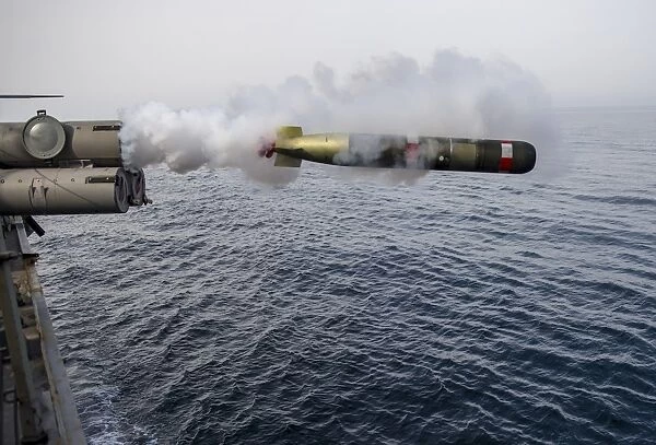 An MK 54 Mod 0 Torpedo is launched from USS Roosevelt
