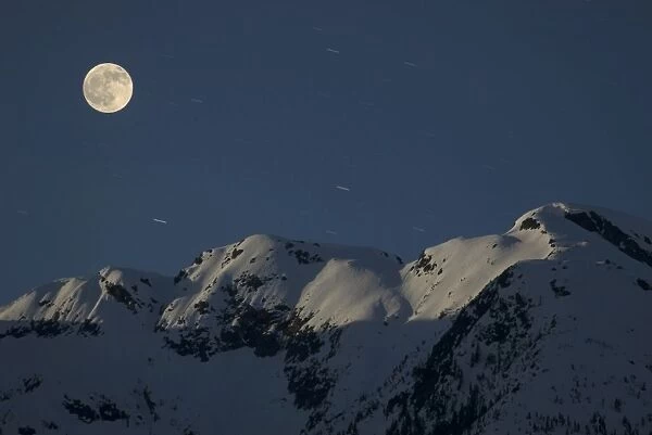 Full Moon. April 23, 2005 - Full Moon, Vetter Peak, New Aiyansh, British Columbia, Canada