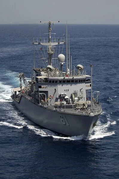 The Osprey-class mine hunter coastal ship USS Raven