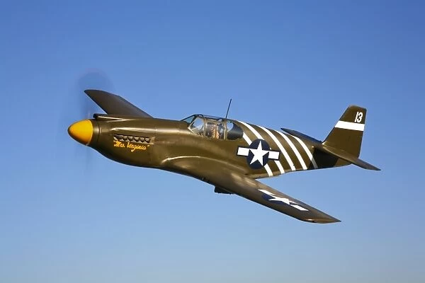 A P-51A Mustang in flight