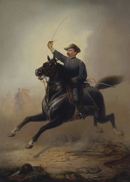 Painting of General Philip Sheridan making his famous ride from Winchester