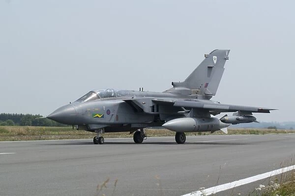 A Panavia Tornado GR4 of the Royal Air Force on the runway, Florennes, Belgium