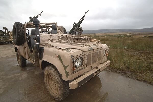 A Pink Panther Land Rover of the British Army