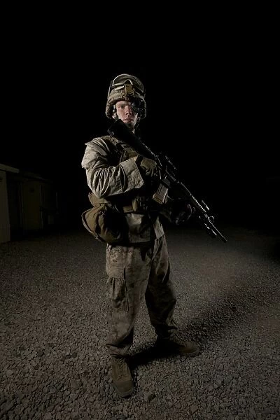 Portrait of a U. S. Marine in Afghanistan