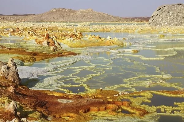 Potassium salt deposits, Dallol geothermal area, Danakil Depression, Ethiopia