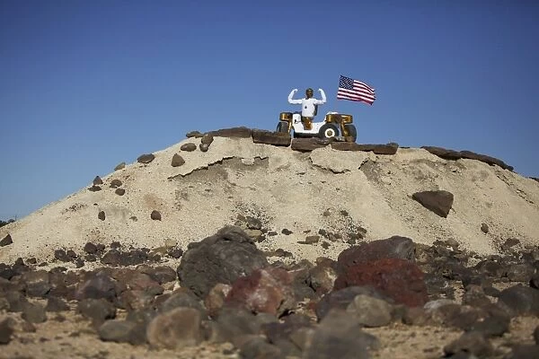 Robonaut 2 poses atop its new wheeled base, Centaur 2