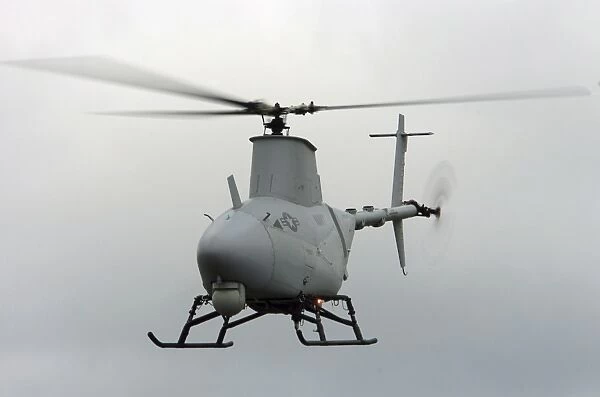 A RQ-8A Fire Scout unmanned aerial vehicle in flight