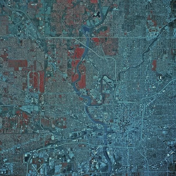 Satellite view of Indianapolis, Indiana