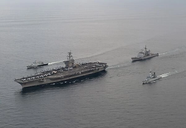 Ships from the U. S. Navy and the Royal Malaysian Navy