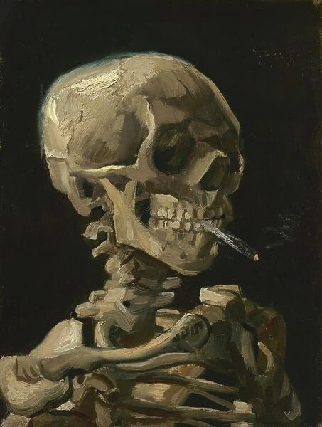 Skull of a Skeleton with Burning Cigarette painting by Vincent van Gogh, 1886