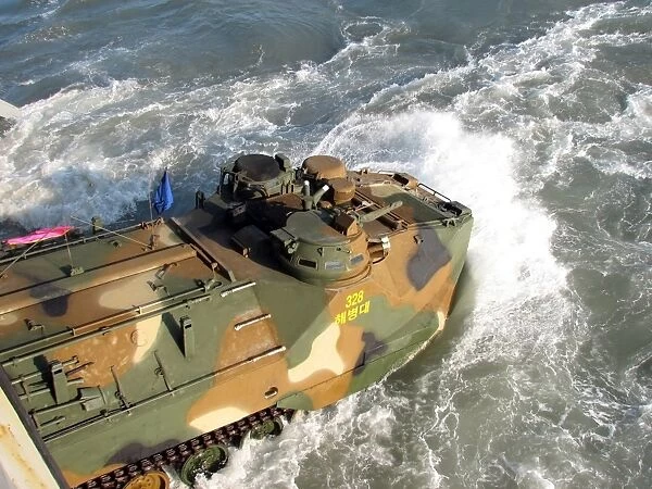 A South Korean amphibious assault vehicle