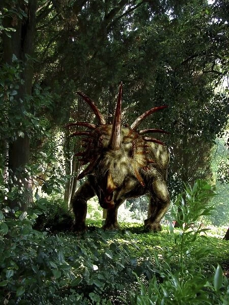 Styracosaurus in a forest