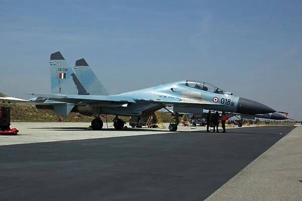 Sukhoi Su-30 aircraft from the Indian Air Force at Istres Air Base