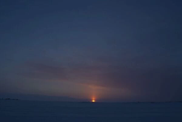 Sunset from Dettah Ice Road, Yellowknife, Northwest Territories, Canada