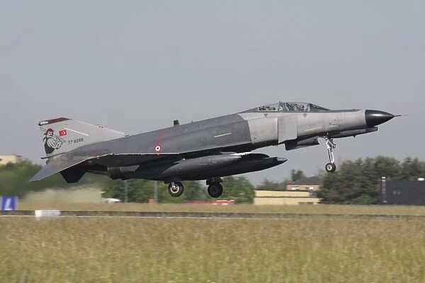 A Turkish F-4E Phantom takes off from Lechfeld Airfield, Germany