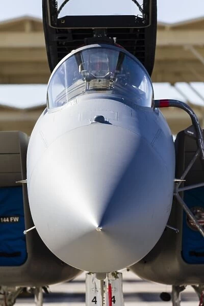 A U. S. Air Force F-15C Eagle on the ramp at Nellis Air Force Base, Nevada