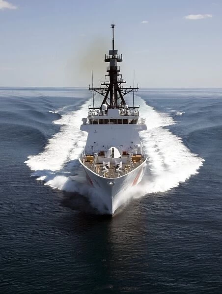 U. S. Coast Guard Cutter Waesche in the navigates the Gulf of Mexico