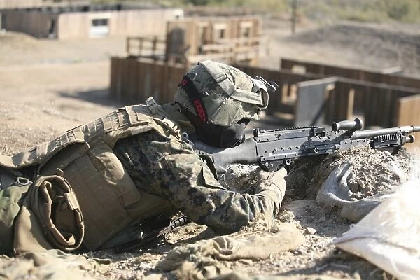 U. S. Marines train for a sniper encounter at Camp Pendleton, California