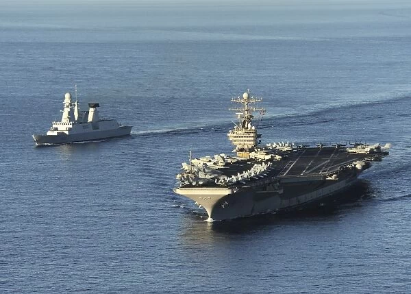 USS Abraham Lincoln and French Navy destroyer Forbin