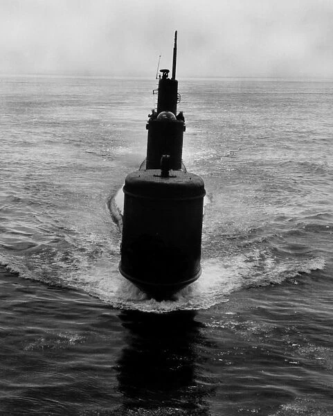 USS Bass (SSK-2) off Point Loma, San Diego, California, 1957