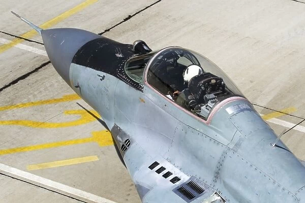 Top view of the cockpit on a Bulgarian Air Force MiG-29