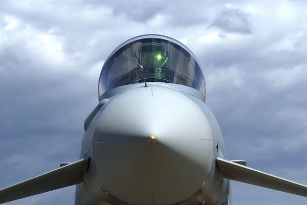 Front view of a Eurofighter Typhoon 2000 of the German Air Force