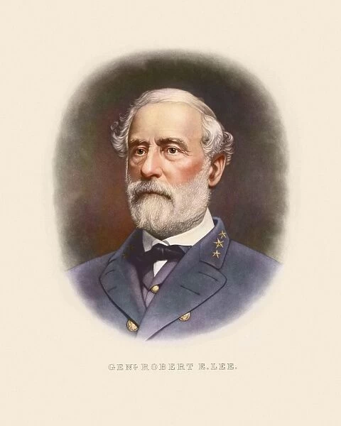 Vintage Civil War artwork of Confederate General Robert E. Lee