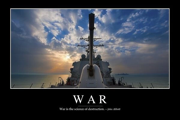 War: Inspirational Quote and Motivational Poster
