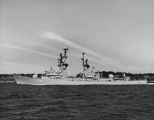 The West German Navy guided missile destroyer Rommel, 1970