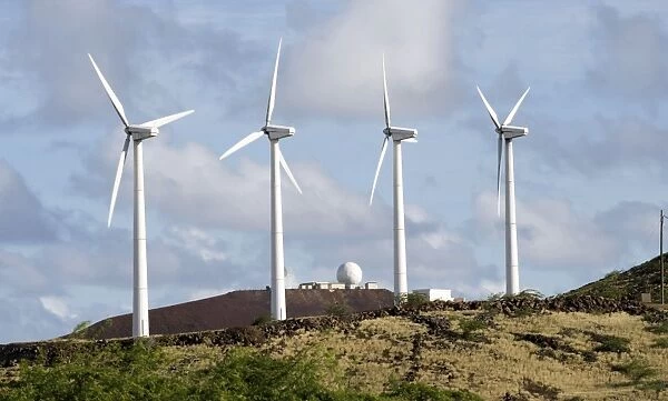 Wind turbines at the Ascension Auxiliary Airfield