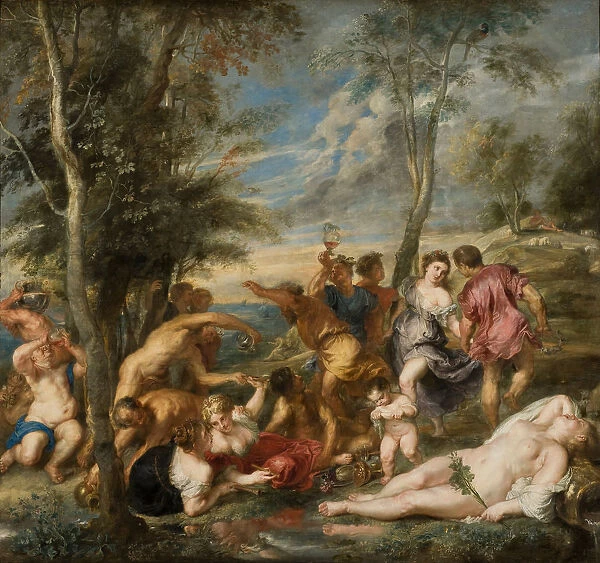 The Bacchanal of the Andrians. Artist: Rubens, Pieter Paul (1577-1640)