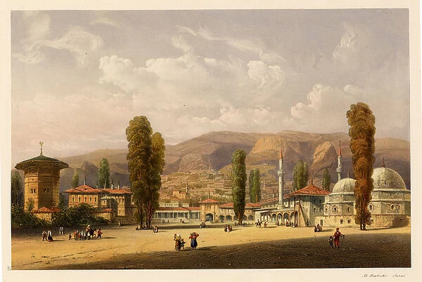 The Bakhchisaray Khans Palace, 1856. Artist: Bossoli, Carlo (1815-1884)