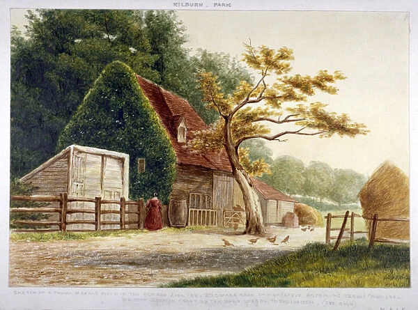 Farm in Kilburn Park, Edgware Road, Paddington, London, c1865