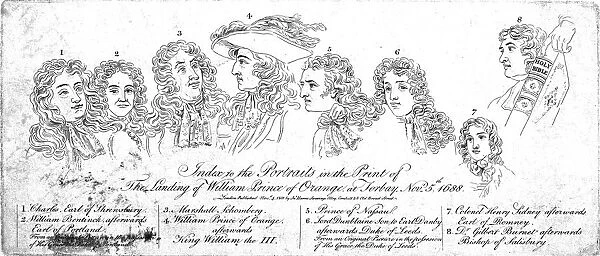 Index to... the landing of William Prince of Orange at Torbay, November 5th 1688