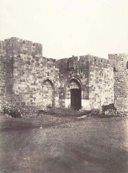 Jerusalem, Porte de Jaffa, Vue generale, 1854. Creator: Auguste Salzmann