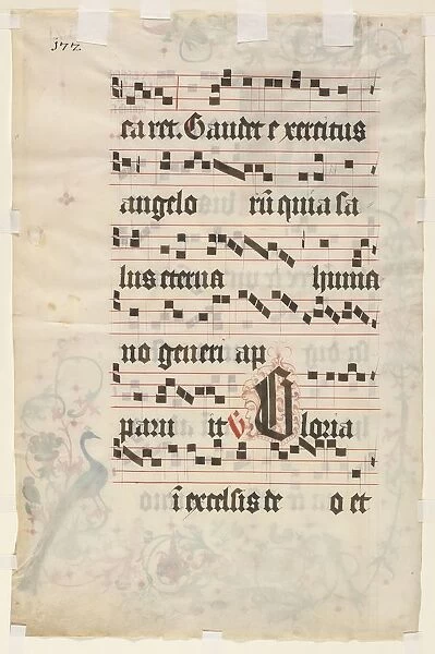 Leaf from an Antiphonary: Text (verso), c. 1480. Creator: Unknown