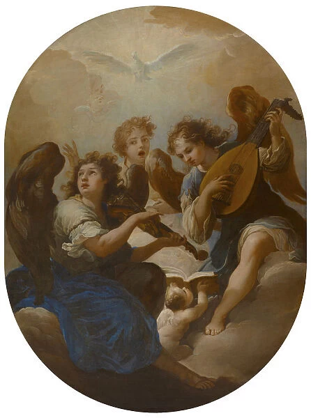 Three Music Making Angels, before 1720. Artist: Procaccini, Andrea (1671-1734)