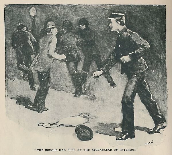 The Roughs Had Fled At The Appearance of Peterson, 1892. Artist: Sidney E Paget