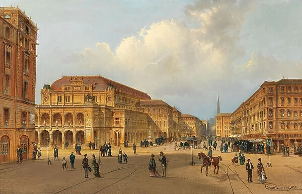 View of the Vienna State Opera, 1880. Creator: Kaufmann, Karl (1843-1905)