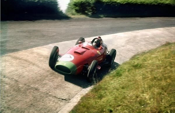 1957 German Grand Prix: Peter Collins 3rd position, in the Karrusell, action